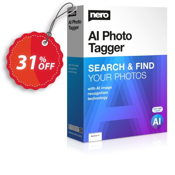 Nero AI Photo Tagger 2024 Coupon, discount An incredible Valentine's Day offer. Promotion: Staggering deals code of Nero AI Photo Tagger 2024, tested & approved