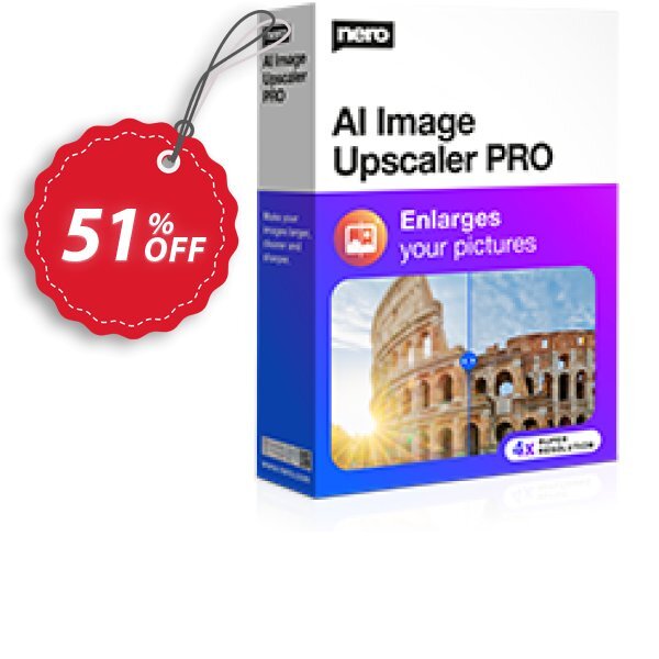 Nero AI Image Upscaler Coupon, discount An incredible Valentine's Day offer. Promotion: Staggering deals code of Nero AI Image Upscaler, tested & approved