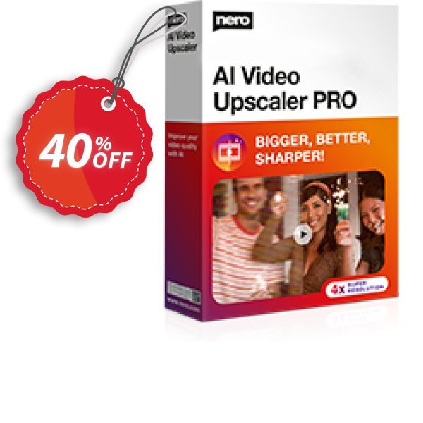 Nero AI Video Upscaler Pro Coupon, discount An incredible Valentine's Day offer. Promotion: Staggering deals code of Nero AI Video Upscaler Pro, tested & approved