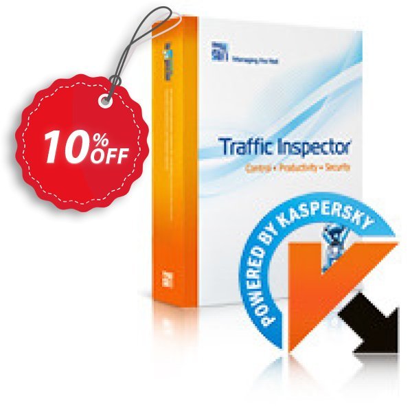 Traffic Inspector + Traffic Inspector Anti-Virus  Gold 10 Coupon, discount Traffic Inspector+Traffic Inspector Anti-Virus powered by Kaspersky (1 Year) Gold 10 excellent deals code 2024. Promotion: excellent deals code of Traffic Inspector+Traffic Inspector Anti-Virus powered by Kaspersky (1 Year) Gold 10 2024