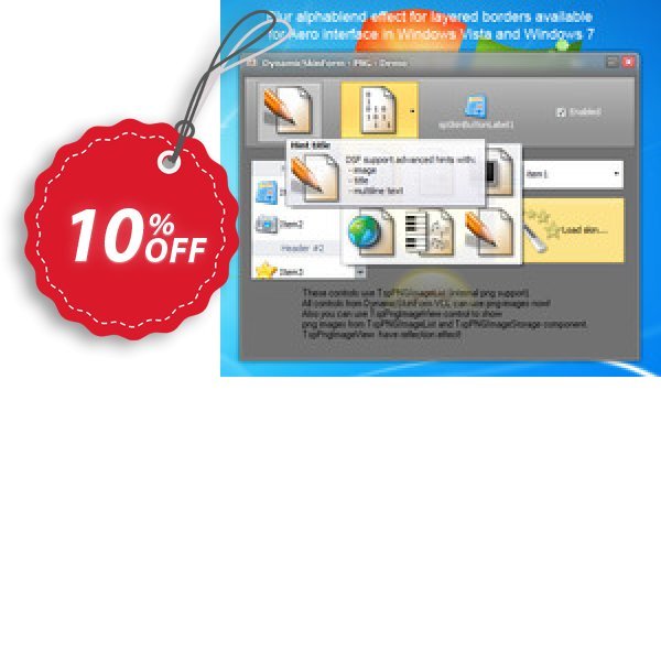 DynamicSkinForm VCL Life Time Coupon, discount DynamicSkinForm VCL Life Time staggering promo code 2025. Promotion: staggering promo code of DynamicSkinForm VCL Life Time 2024