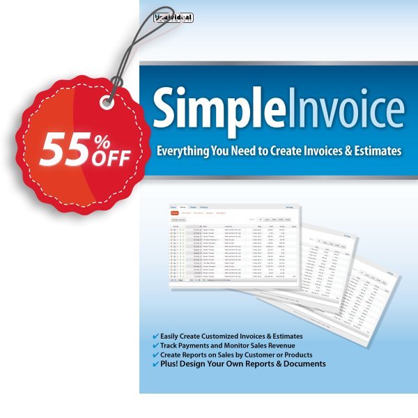 SimpleInvoice Coupon, discount 40% OFF SimpleInvoice, verified. Promotion: Amazing promo code of SimpleInvoice, tested & approved