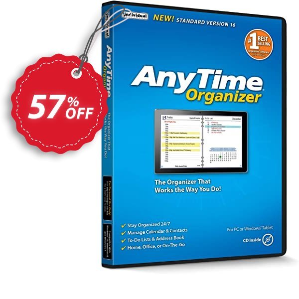 AnyTime Organizer Coupon, discount AnyTime® Organizer Standard 16 Fearsome deals code 2024. Promotion: awful promotions code of AnyTime® Organizer Standard 16 2024