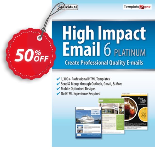 High Impact Email 6 Platinum Coupon, discount 30% OFF High Impact Email 6 Platinum, verified. Promotion: Amazing promo code of High Impact Email 6 Platinum, tested & approved