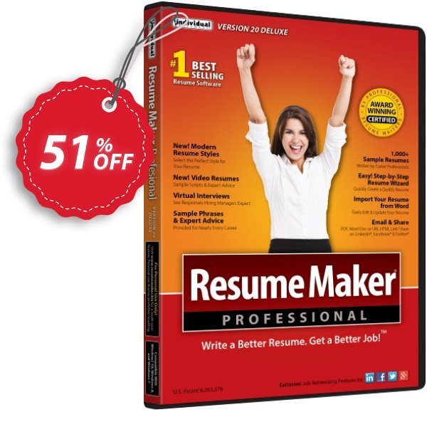 ResumeMaker Ultimate Coupon, discount ResumeMaker Ultimate best deals code 2024. Promotion: best deals code of ResumeMaker Ultimate 2024