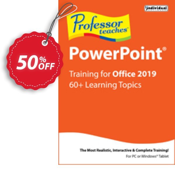Professor Teaches PowerPoint 2019 Coupon, discount Professor Teaches PowerPoint 2013 special discount code 2025. Promotion: special discount code of Professor Teaches PowerPoint 2013 2024
