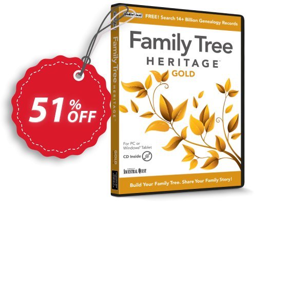 Family Tree Heritage Platinum 9 Coupon, discount HOLIDAY2024: Save 40% Sitewide!. Promotion: marvelous discount code of Family Tree Heritage™ Platinum 9 2024