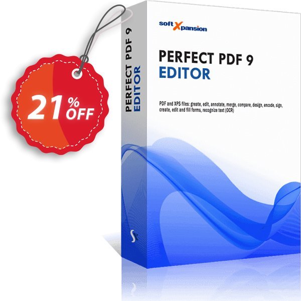 Perfect PDF 9 Editor Coupon, discount Affiliate Promotion. Promotion: staggering sales code of Perfect PDF 9 Editor 2024