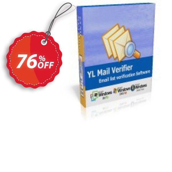 YL Mail Verifier - Personal Plan Coupon, discount YL Mail Verifier - Personal License big sales code 2025. Promotion: big sales code of YL Mail Verifier - Personal License 2024