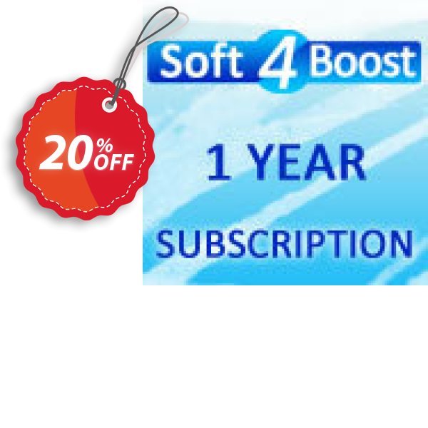 Soft4Boost Yearly Subscription Coupon, discount Soft4Boost 1 Year Subscription formidable promo code 2024. Promotion: formidable promo code of Soft4Boost 1 Year Subscription 2024
