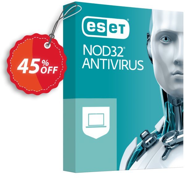ESET NOD32 Antivirus -  Yearly 3 Devices Coupon, discount NOD32 Antivirus - Nouvelle licence 1 an pour 3 ordinateurs staggering discount code 2024. Promotion: staggering discount code of NOD32 Antivirus - Nouvelle licence 1 an pour 3 ordinateurs 2024