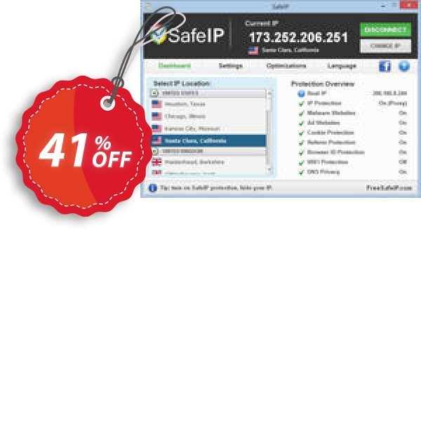 SafeIP Coupon, discount SafeIP amazing deals code 2024. Promotion: amazing deals code of SafeIP 2024
