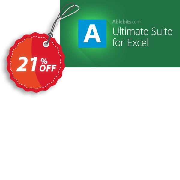 AbleBits Ultimate Suite for Excel Coupon, discount AbleBits.com Ultimate Suite 2024 for Excel, Personal Edition impressive promo code 2024. Promotion: impressive promo code of AbleBits.com Ultimate Suite 2024 for Excel, Personal Edition 2024