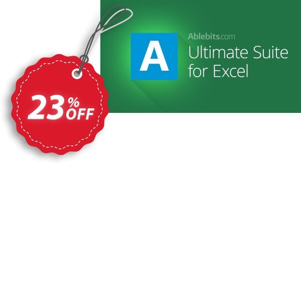 AbleBits Ultimate Suite 2018 for Excel - Terminal server edition Coupon, discount AbleBits.com Ultimate Suite 2024 for Excel, Terminal server edition awesome sales code 2024. Promotion: awesome sales code of AbleBits.com Ultimate Suite 2024 for Excel, Terminal server edition 2024