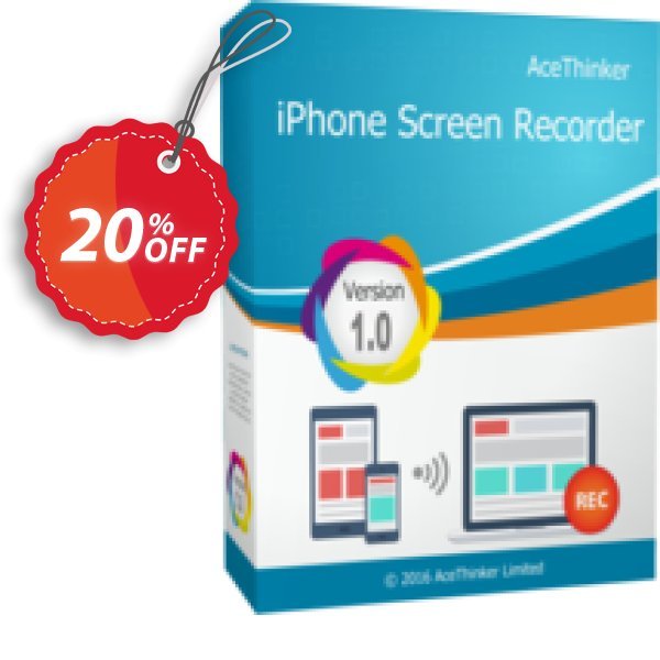 Acethinker iPhone Screen Recorder lifetime Coupon, discount iPhone Screen Recorder (Personal - lifetime) awesome sales code 2024. Promotion: awesome sales code of iPhone Screen Recorder (Personal - lifetime) 2024