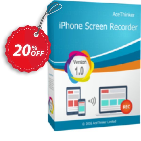 Acethinker iPhone Screen Recorder, Academic  Coupon, discount iPhone Screen Recorder (Academic - 1 year) wonderful deals code 2024. Promotion: wonderful deals code of iPhone Screen Recorder (Academic - 1 year) 2024