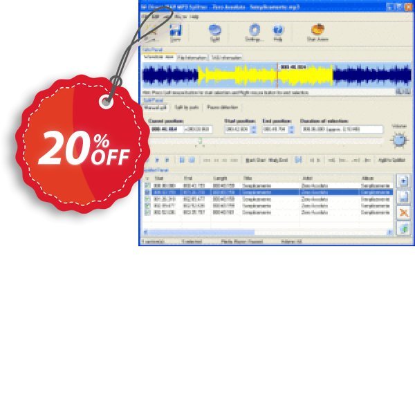 Pistonsoft Direct WAV MP3 Splitter, Business Coupon, discount Direct WAV MP3 Splitter (Business License) awful sales code 2025. Promotion: awful sales code of Direct WAV MP3 Splitter (Business License) 2024