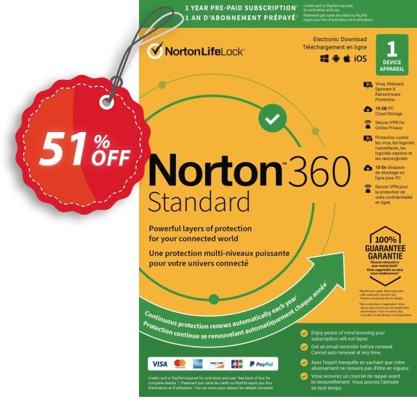 Norton 360 Standard Coupon, discount 50% OFF Norton 360 Standard, verified. Promotion: Formidable deals code of Norton 360 Standard, tested & approved