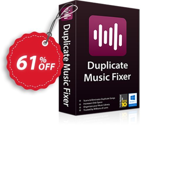 Duplicate Music Fixer Coupon, discount 50% OFF Duplicate Music Fixer, verified. Promotion: Fearsome offer code of Duplicate Music Fixer, tested & approved