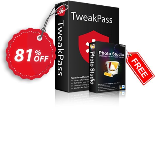 TweakPass Password Manager Coupon, discount 50% OFF TweakPass Password Manager, verified. Promotion: Fearsome offer code of TweakPass Password Manager, tested & approved