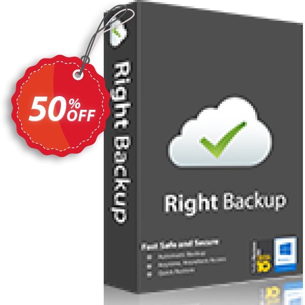 Right Backup, Monthly  Coupon, discount 50% OFF Right Backup (1 month), verified. Promotion: Fearsome offer code of Right Backup (1 month), tested & approved