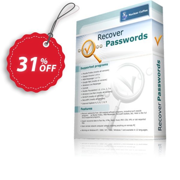 Recover Passwords Coupon, discount 30% OFF Recover Passwords, verified. Promotion: Marvelous discounts code of Recover Passwords, tested & approved