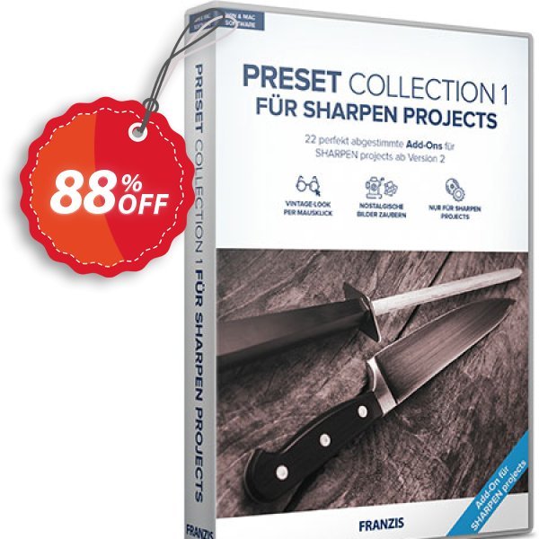 Franzis SHARPEN Preset Collection #1 Coupon, discount 15% OFF Franzis SHARPEN Preset Collection #1, verified. Promotion: Awful sales code of Franzis SHARPEN Preset Collection #1, tested & approved