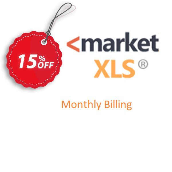 MarketXLS Pro Plus RT Monthly Billing Coupon, discount 15% OFF MarketXLS Pro Plus RT Monthly Billing, verified. Promotion: Super discount code of MarketXLS Pro Plus RT Monthly Billing, tested & approved