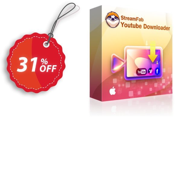 StreamFab Youtube Downloader for MAC, Monthly  Coupon, discount 30% OFF StreamFab Youtube Downloader for MAC (1 Month), verified. Promotion: Special sales code of StreamFab Youtube Downloader for MAC (1 Month), tested & approved