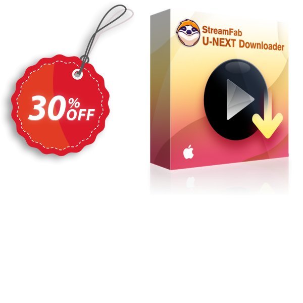 StreamFab U-NEXT Downloader for MAC, Monthly Plan  Coupon, discount 30% OFF StreamFab U-NEXT Downloader for MAC (1 Month License), verified. Promotion: Special sales code of StreamFab U-NEXT Downloader for MAC (1 Month License), tested & approved