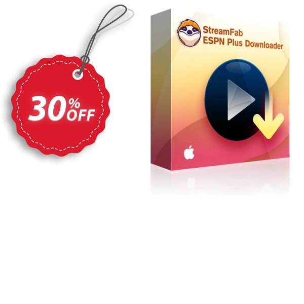 StreamFab ESPN Plus Downloader for MAC, Yearly  Coupon, discount 30% OFF StreamFab ESPN Plus Downloader for MAC (1 Year), verified. Promotion: Special sales code of StreamFab ESPN Plus Downloader for MAC (1 Year), tested & approved