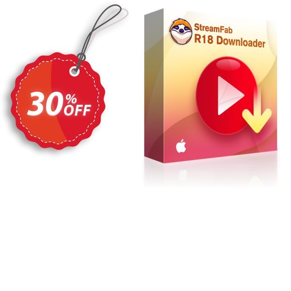 StreamFab R18 Downloader for MAC, Monthly  Coupon, discount 30% OFF StreamFab R18 Downloader for MAC (1 month), verified. Promotion: Special sales code of StreamFab R18 Downloader for MAC (1 month), tested & approved