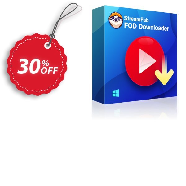 StreamFab FOD Downloader for MAC, Yearly  Coupon, discount 30% OFF StreamFab FOD Downloader for MAC (1 Year), verified. Promotion: Special sales code of StreamFab FOD Downloader for MAC (1 Year), tested & approved