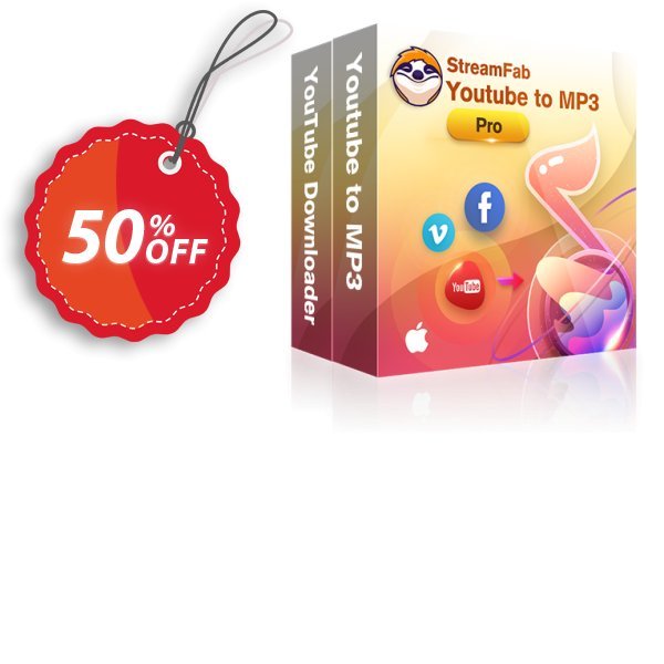 StreamFab YouTube Downloader PRO for MAC Coupon, discount 31% OFF StreamFab YouTube Downloader PRO for MAC, verified. Promotion: Special sales code of StreamFab YouTube Downloader PRO for MAC, tested & approved