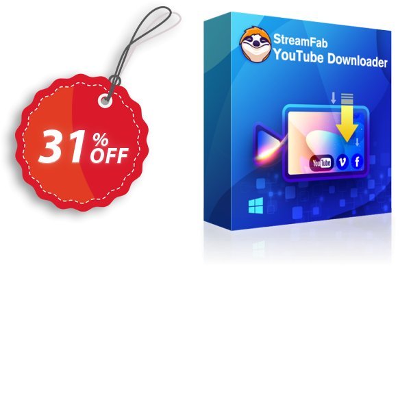StreamFab Youtube Downloader, Yearly  Coupon, discount 30% OFF StreamFab Youtube Downloader (1 Year), verified. Promotion: Special sales code of StreamFab Youtube Downloader (1 Year), tested & approved