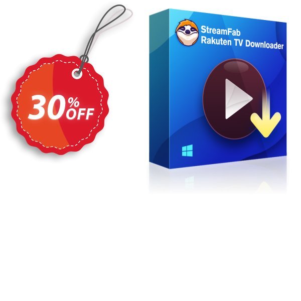 StreamFab Rakuten Downloader PRO, Yearly  Coupon, discount 30% OFF StreamFab Rakuten Downloader PRO (1 Year), verified. Promotion: Special sales code of StreamFab Rakuten Downloader PRO (1 Year), tested & approved