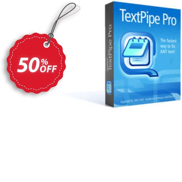 TextPipe Pro , +1 Yr Maintenance  Coupon, discount Coupon code TextPipe Pro  (+1 Yr Maintenance). Promotion: TextPipe Pro  (+1 Yr Maintenance) offer from DataMystic
