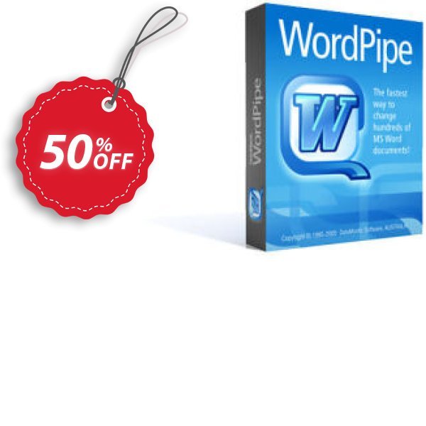 WordPipe Lite Portable, +1 Yr Maintenance  Coupon, discount Coupon code WordPipe Lite Portable (+1 Yr Maintenance). Promotion: WordPipe Lite Portable (+1 Yr Maintenance) offer from DataMystic