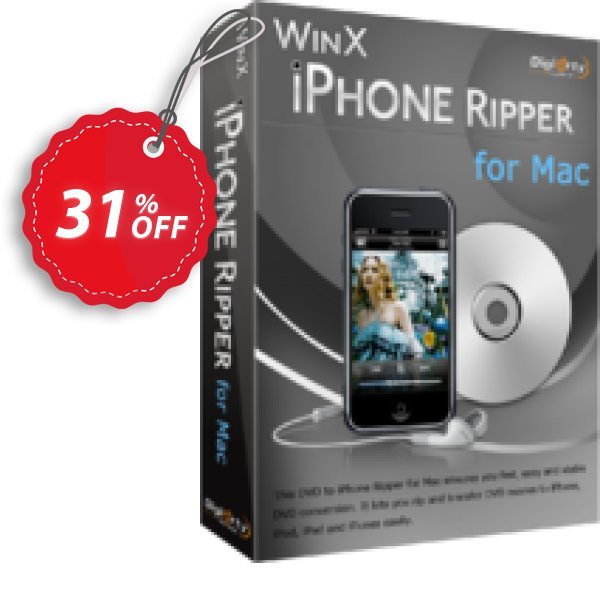 WinX iPhone Ripper for MAC Coupon, discount WinX iPhone Ripper for Mac big discounts code 2025. Promotion: big discounts code of WinX iPhone Ripper for Mac 2024