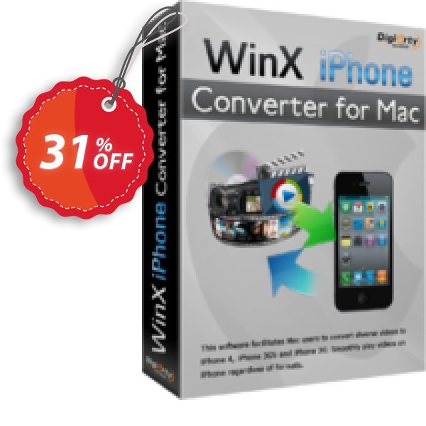 WinX iPhone Converter for MAC Coupon, discount WinX iPhone Converter for Mac hottest promo code 2024. Promotion: hottest promo code of WinX iPhone Converter for Mac 2024