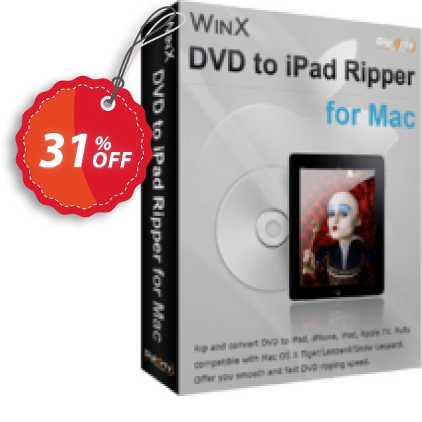 WinX DVD to iPad Ripper for MAC Coupon, discount WinX DVD to iPad Ripper for Mac amazing discount code 2025. Promotion: amazing discount code of WinX DVD to iPad Ripper for Mac 2024