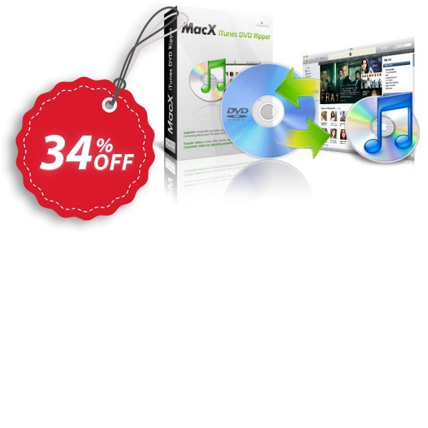 MACX iTunes DVD Ripper Coupon, discount MacX iTunes DVD Ripper fearsome discounts code 2024. Promotion: fearsome discounts code of MacX iTunes DVD Ripper 2024