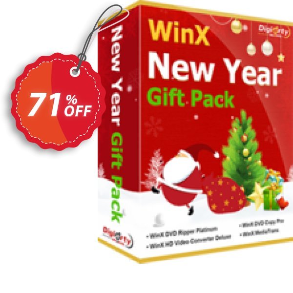 WinX New Year Special Pack, 5 MACs  Coupon, discount New Year Promo. Promotion: Staggering promotions code of WinX New Year Special Pack | for 2-5 Macs 2024