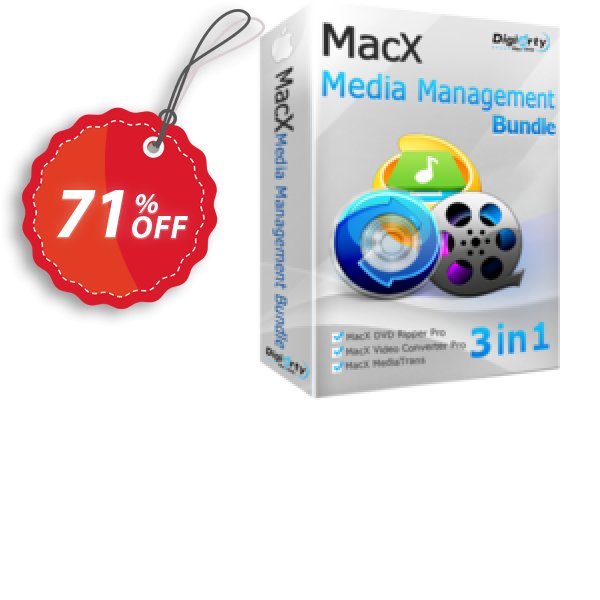 MACX Media Management Suite Coupon, discount Media Bundle 70% OFF. Promotion: MacX Media Management Suite discount promo MMBDAFFNEW70