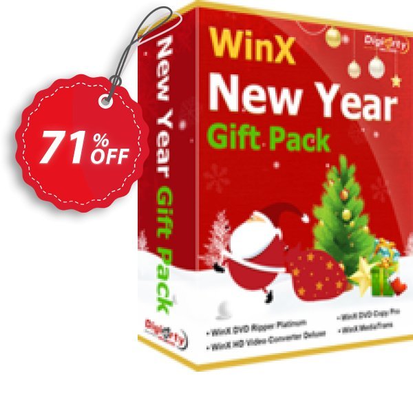 WinX New Year Special Pack, 5 PC  Coupon, discount New Year Promo. Promotion: Awful discount code of WinX New Year Special Pack | for 2-5 PCs 2024