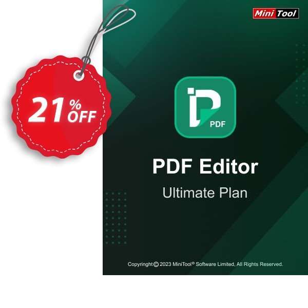 MiniTool PDF Editor PRO Monthly Plan Coupon, discount 20% OFF MiniTool PDF Editor PRO Monthly Plan, verified. Promotion: Formidable discount code of MiniTool PDF Editor PRO Monthly Plan, tested & approved