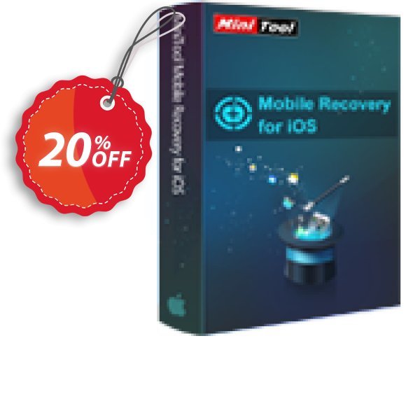 MiniTool Mobile Recovery for iOS, 1-Year  Coupon, discount 20% off. Promotion: 