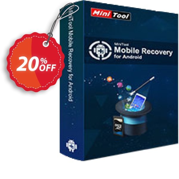 MiniTool Mobile Recovery for Android Lifetime Coupon, discount 20% off. Promotion: