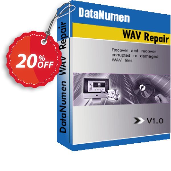 DataNumen WAV Repair Coupon, discount 20% OFF DataNumen File Splitter, verified. Promotion: Amazing promo code of DataNumen File Splitter, tested & approved