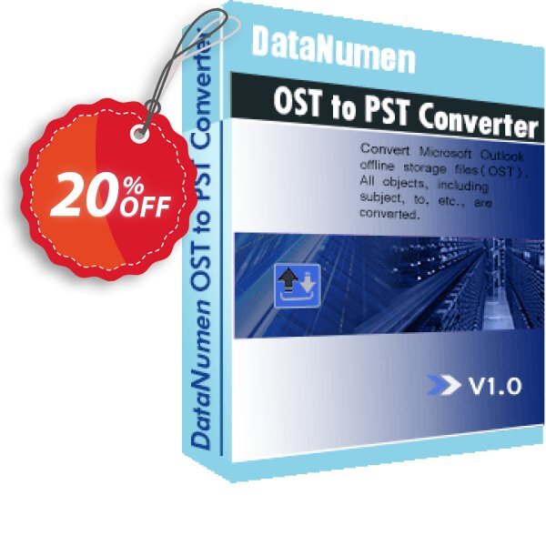 DataNumen OST to PST Converter Coupon, discount 20% OFF DataNumen File Splitter, verified. Promotion: Amazing promo code of DataNumen File Splitter, tested & approved